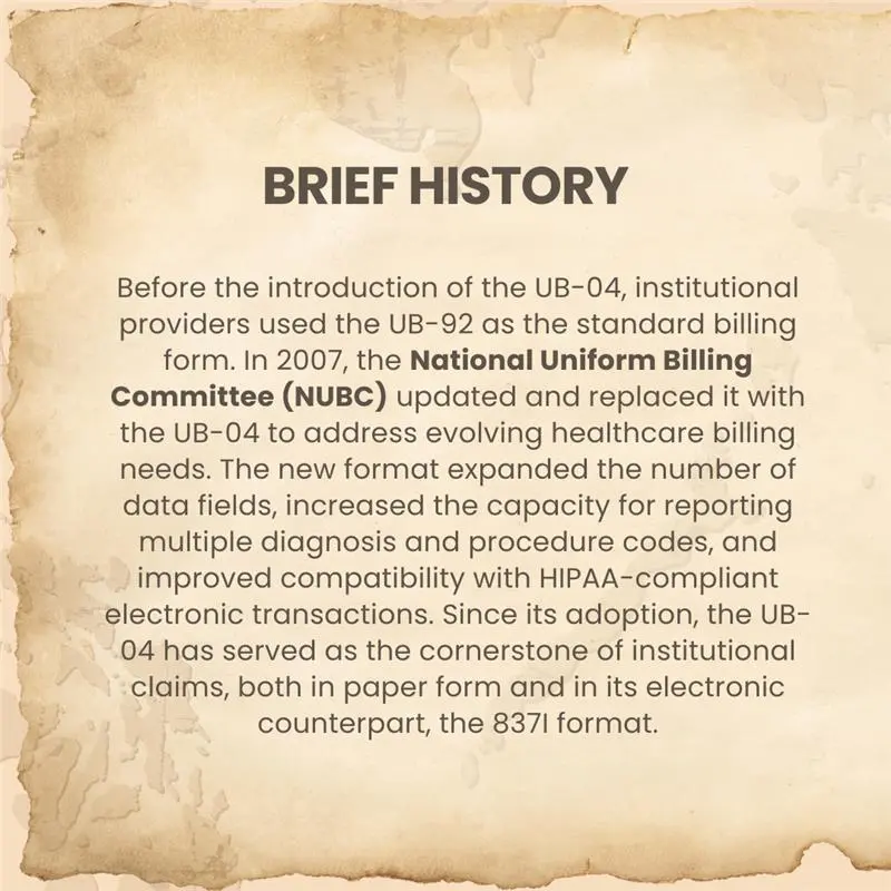 Brief history of UB-4 form
