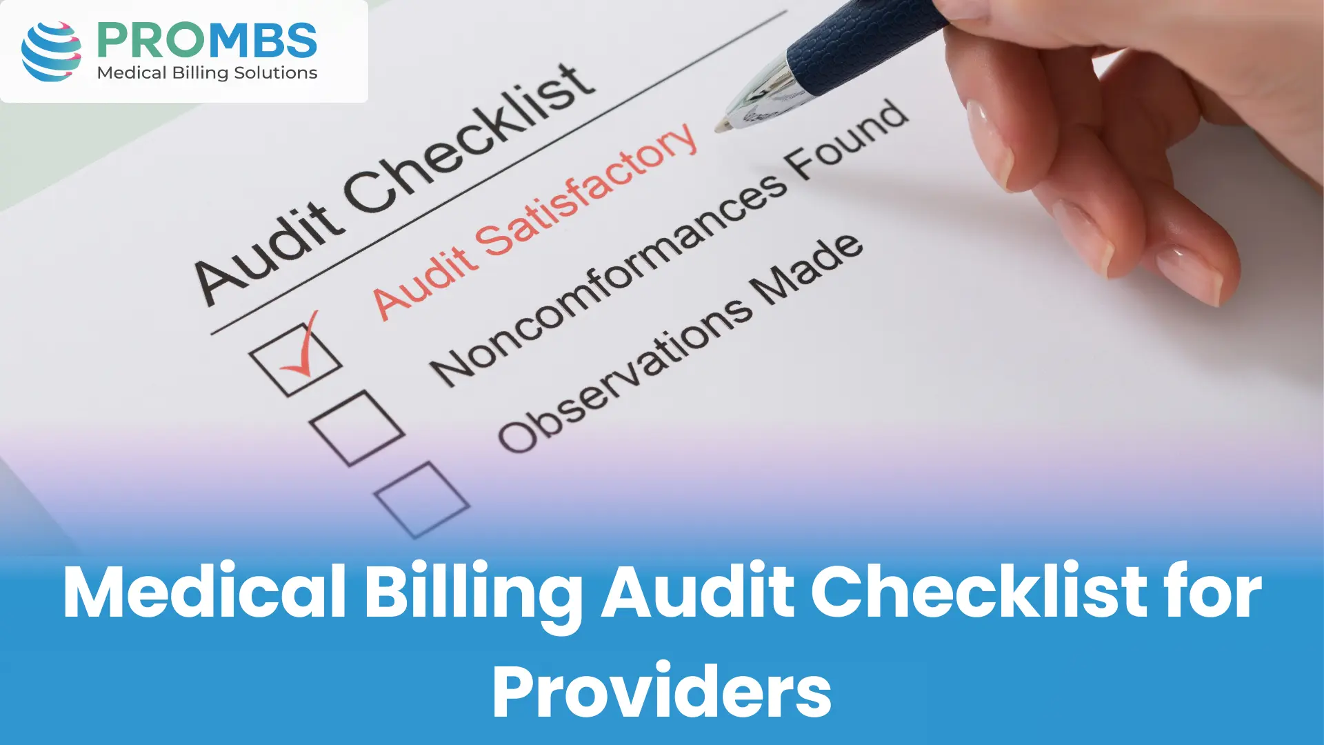 Medical Billing Audit Checklist for Providers