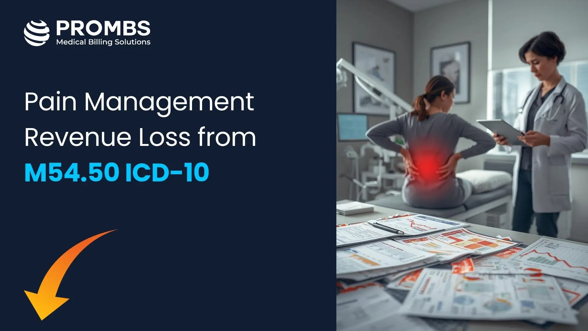 Pain Management Revenue Loss from M54.50 ICD-10