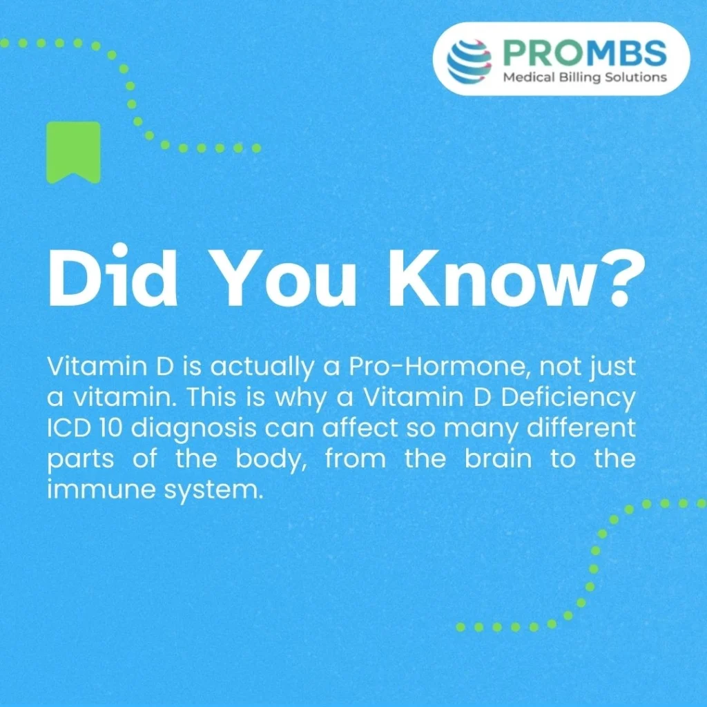 Vitamin D Deficiency ICD 10 (E55.9)
