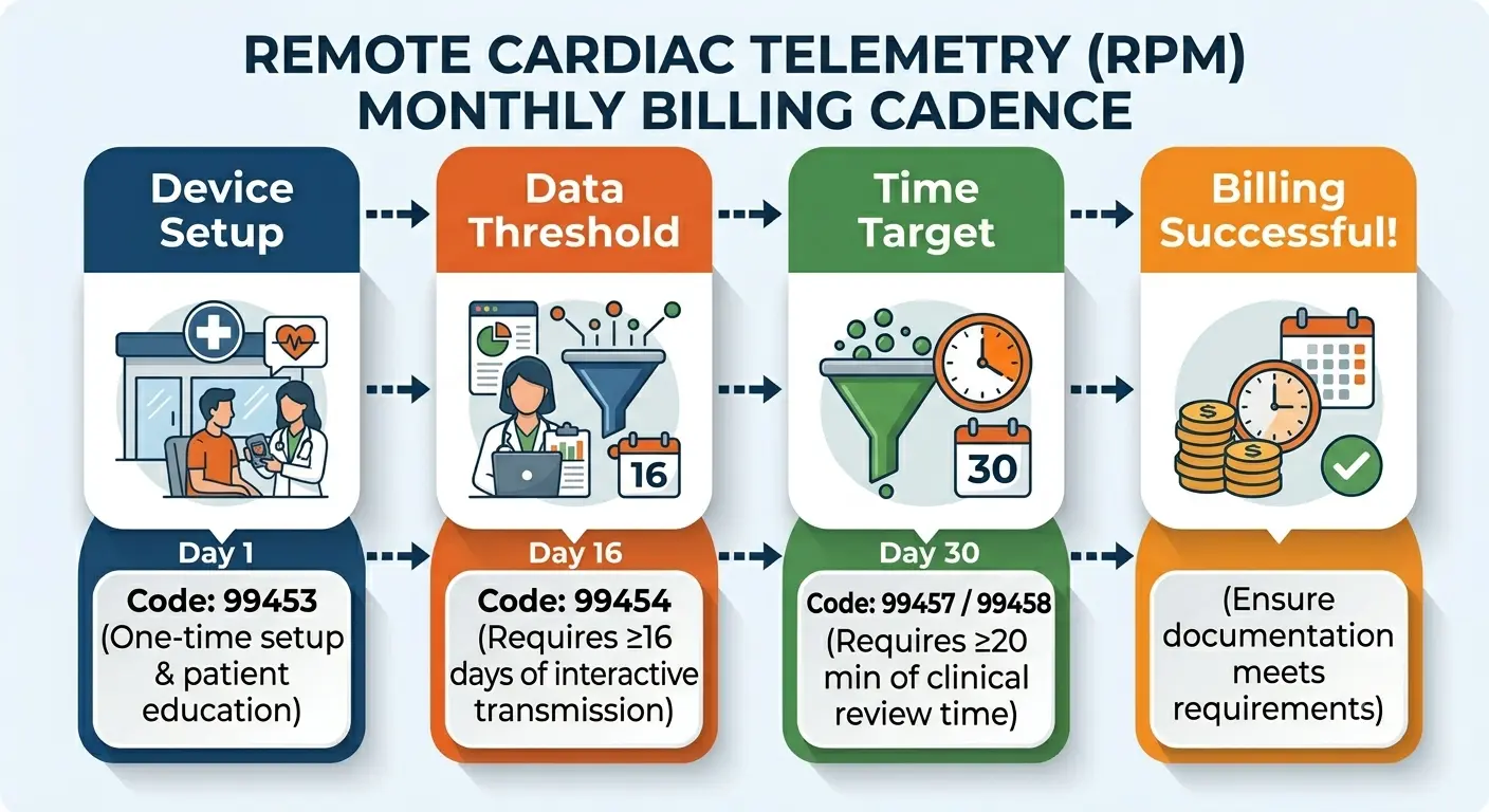 REMOTE CARDIAC TELEMETRY (RPM) MONTHLY BILLING CADENCE